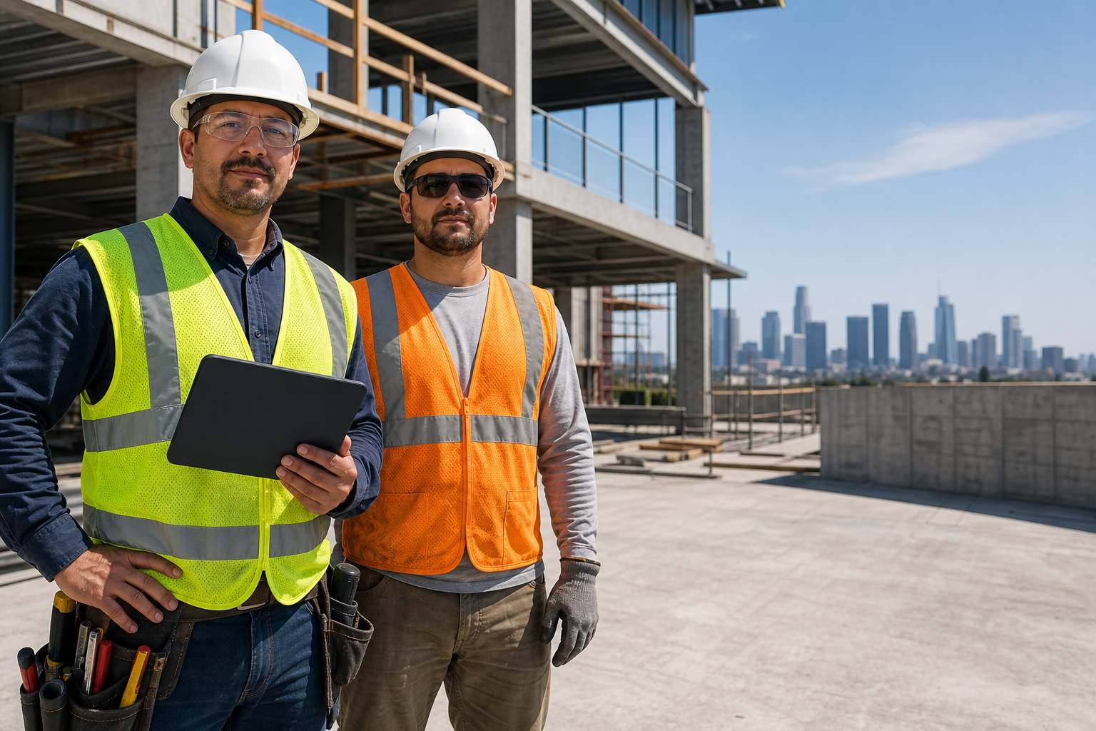 Construction team on site